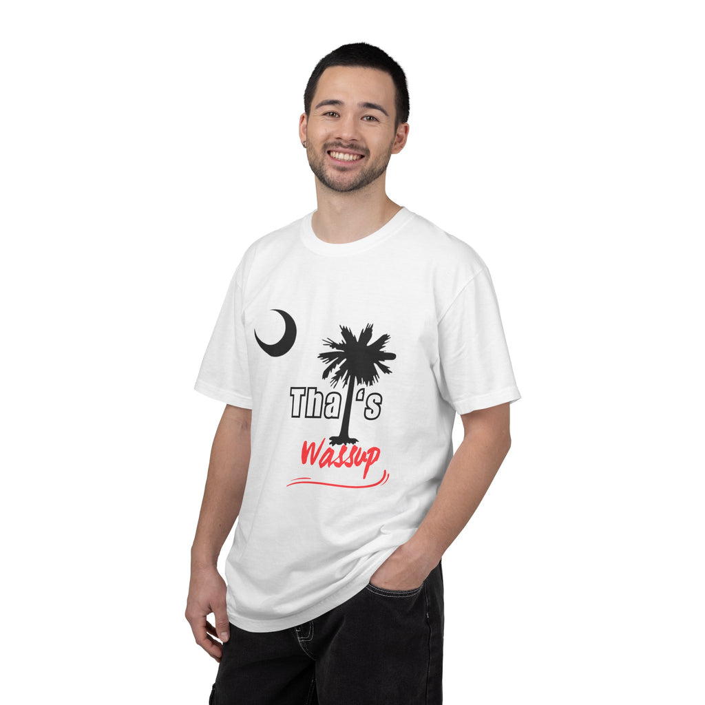Gullah Culture Palm Tree Moon Tha's Wassup T-shirt | Lowcountry South Carolina