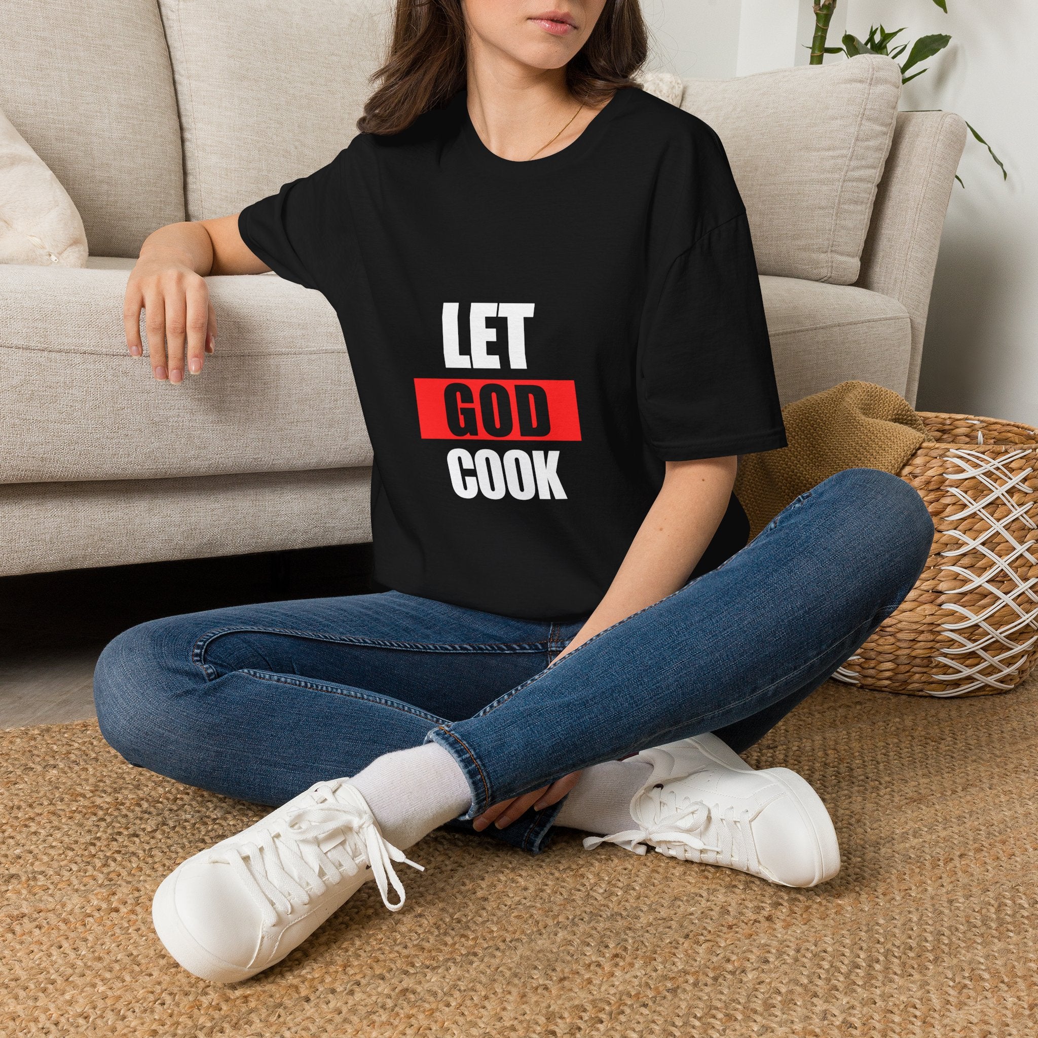 God Box Logo T-Shirt — Minimal Red Graphic Christian Tee