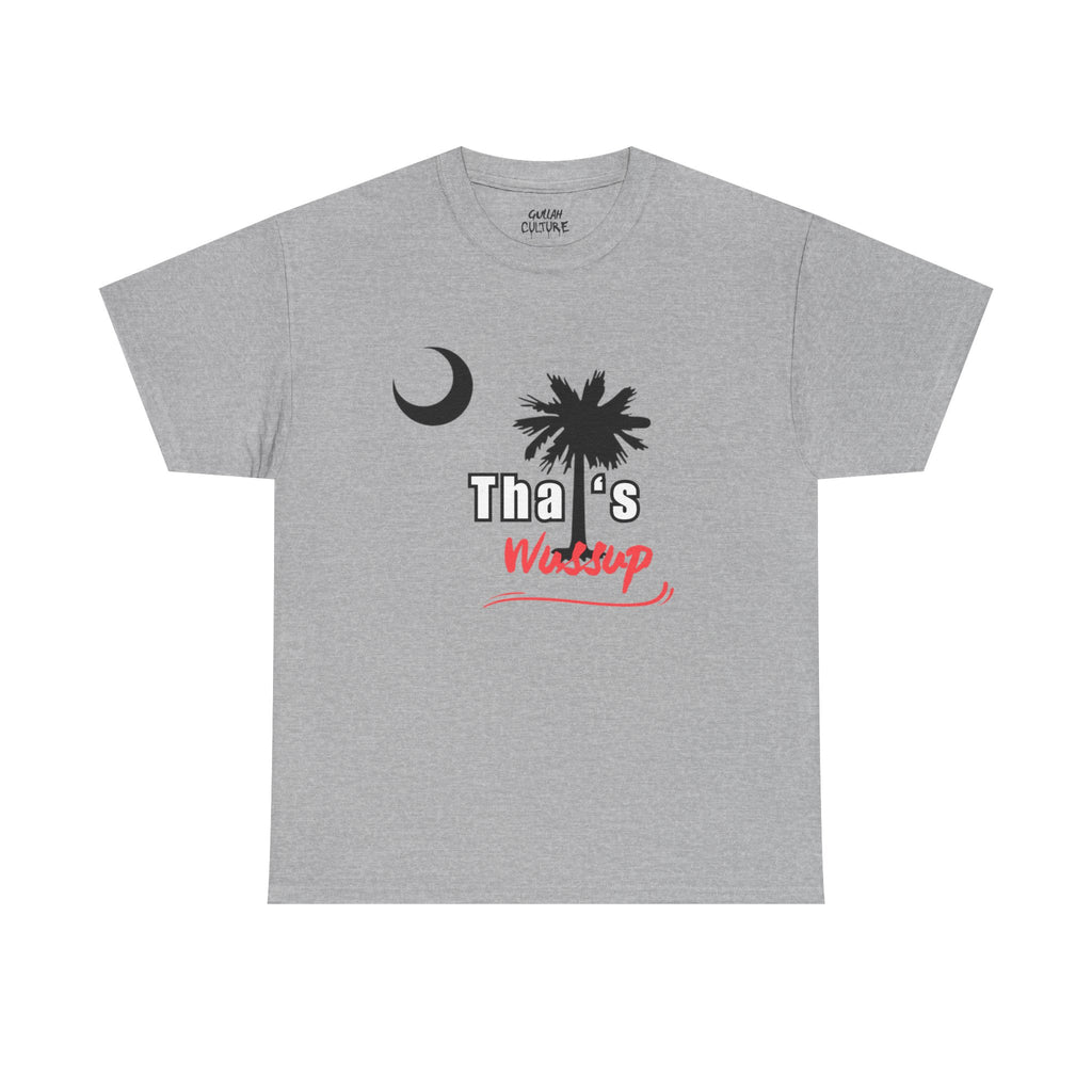 T-Shirt — "Tha's Wassup" Palm Tree Moon Graphic Tee