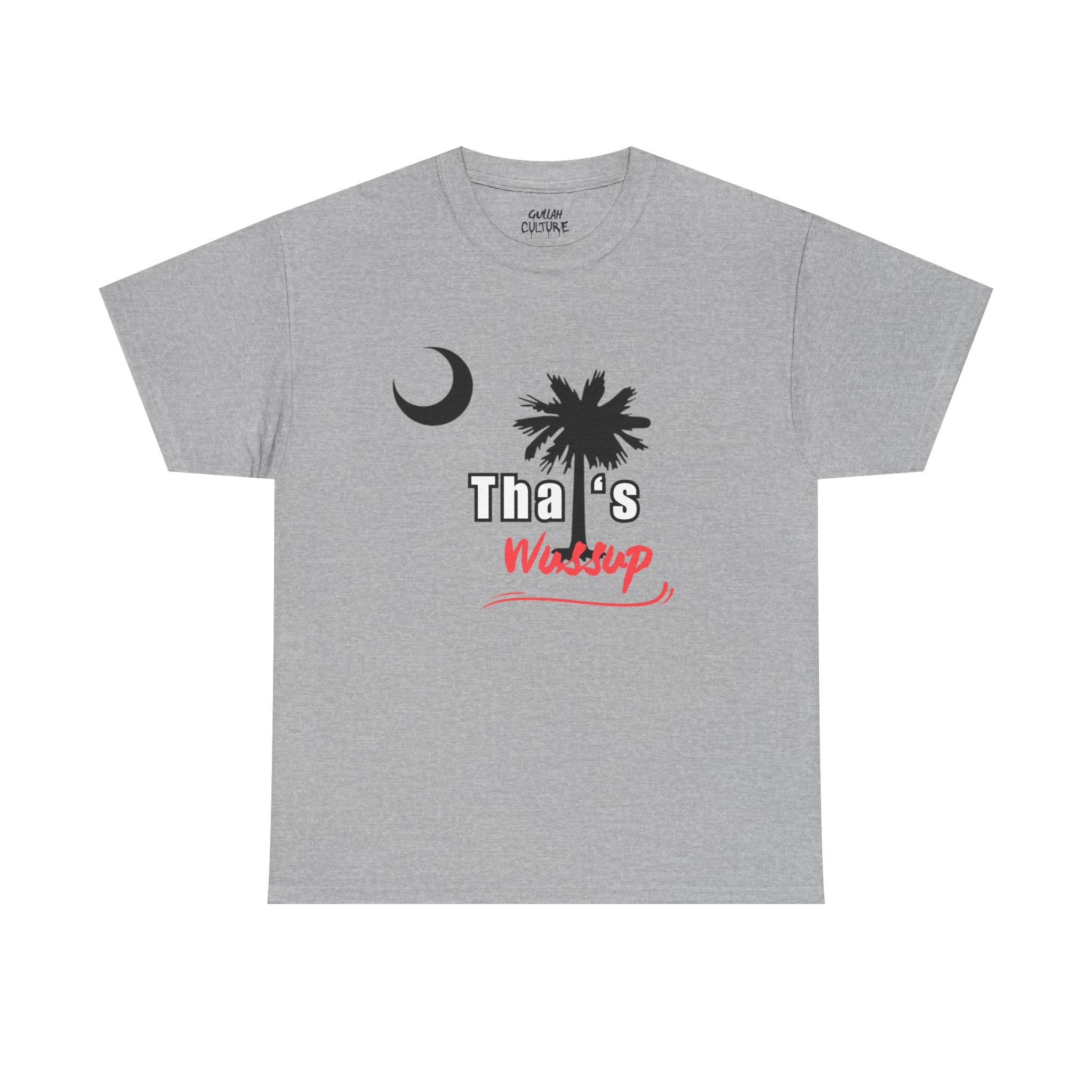 T-Shirt — "Tha's Wassup" Palm Tree Moon Graphic Tee