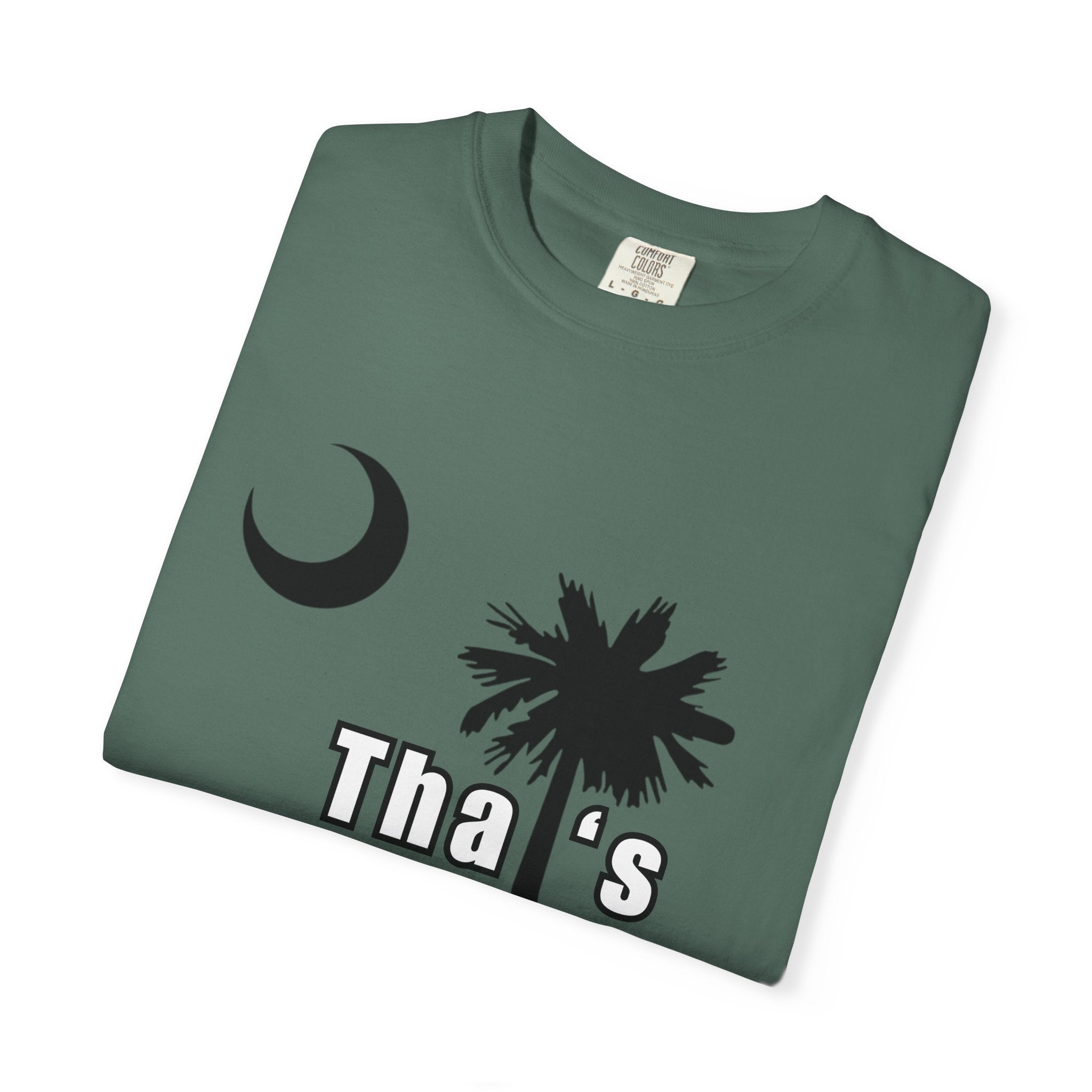 Gullah Culture Palm Tree Moon Tha's Wassup T-shirt | Lowcountry South Carolina