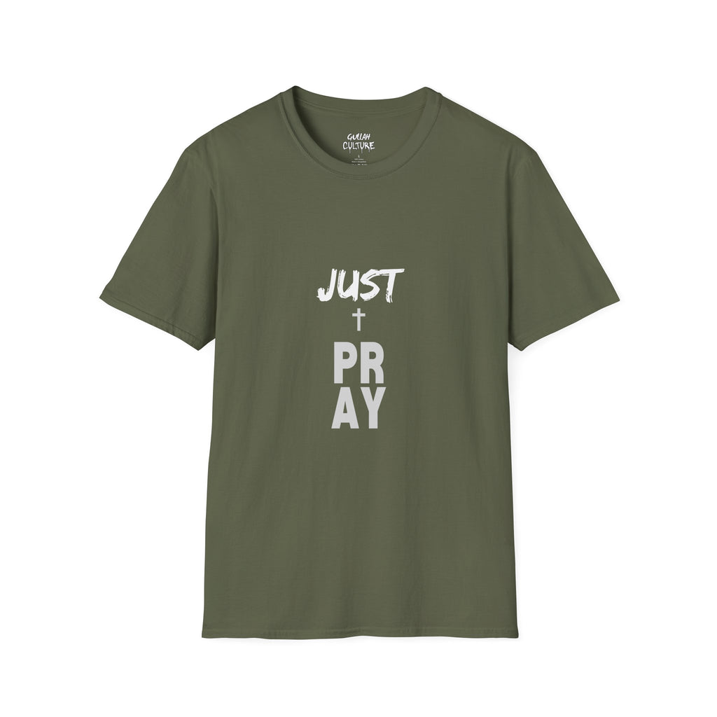 Pray Vertical Cross T-Shirt — Minimal Faith Graphic Tee