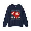 South Carolina Palmetto Crewneck Sweatshirt — State Flag Silhouette with Crescent & Palm