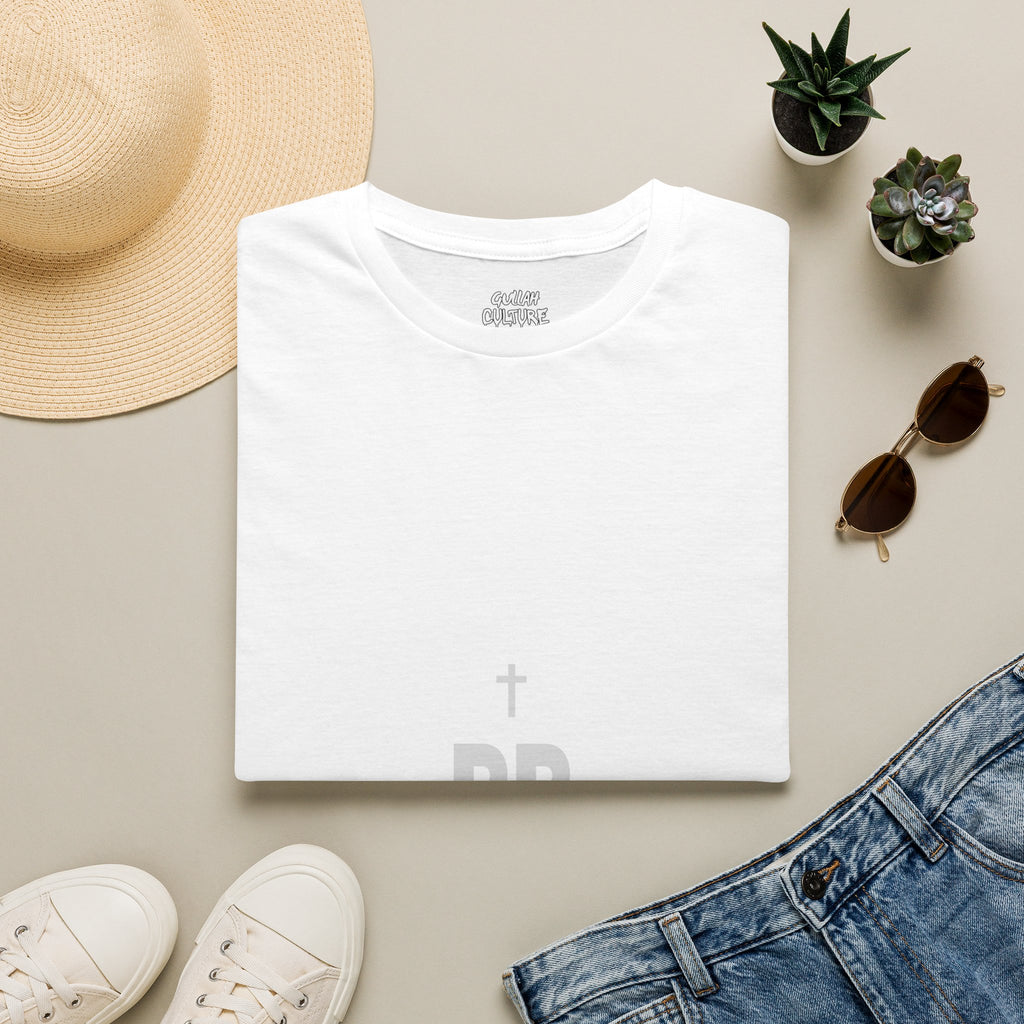 Pray Vertical Cross T-Shirt — Minimal Faith Graphic Tee