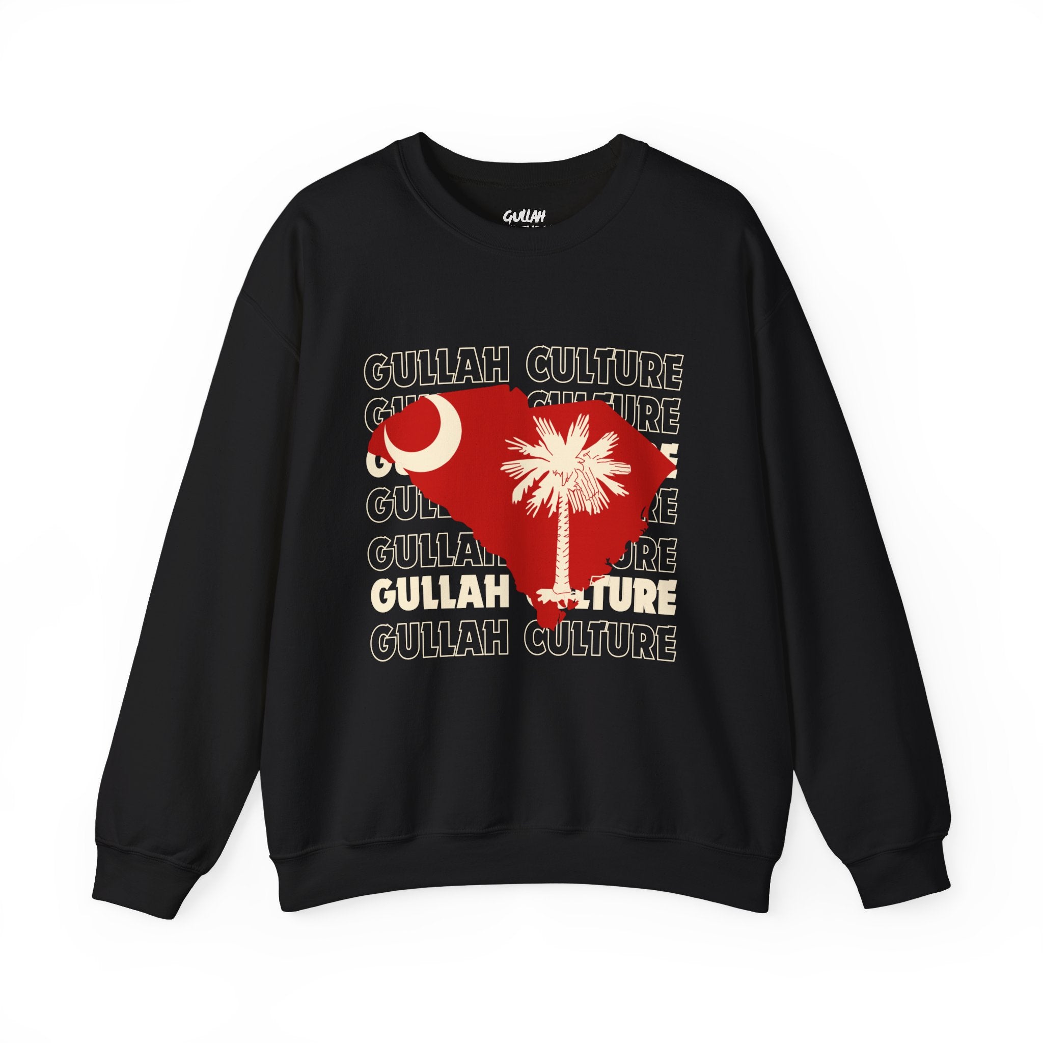South Carolina Palmetto Crewneck Sweatshirt — State Flag Silhouette with Crescent & Palm