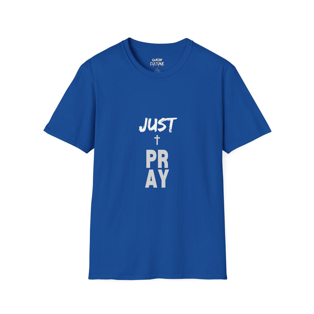 Pray Vertical Cross T-Shirt — Minimal Faith Graphic Tee