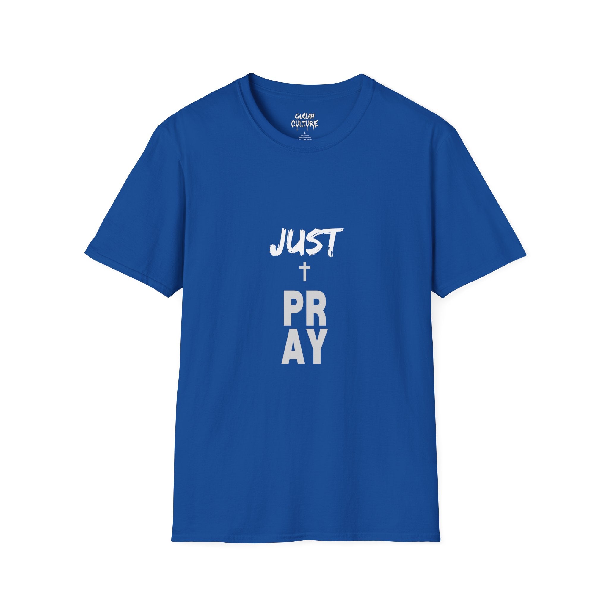 Pray Vertical Cross T-Shirt — Minimal Faith Graphic Tee