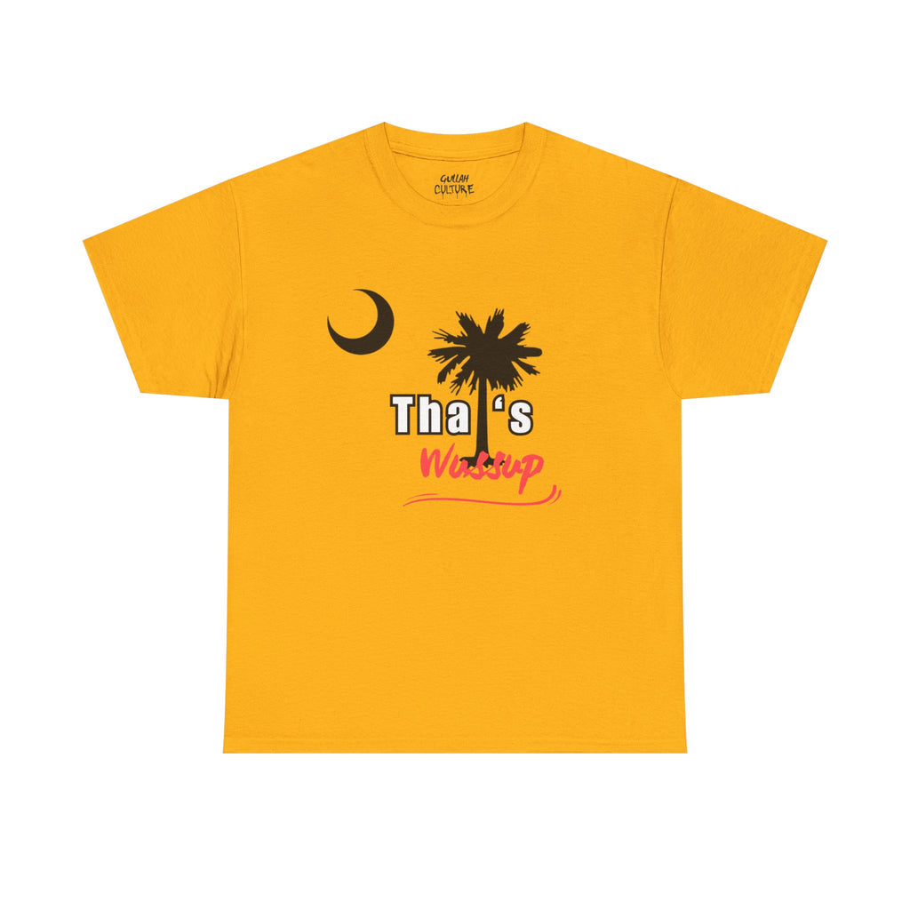 T-Shirt — "Tha's Wassup" Palm Tree Moon Graphic Tee