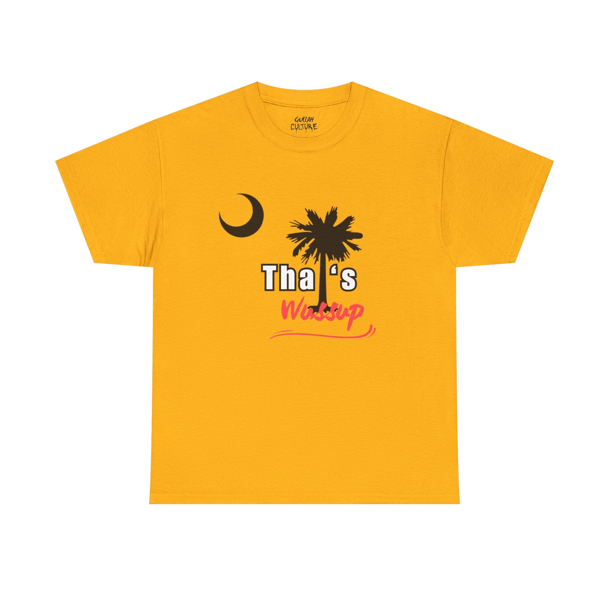 T-Shirt — "Tha's Wassup" Palm Tree Moon Graphic Tee