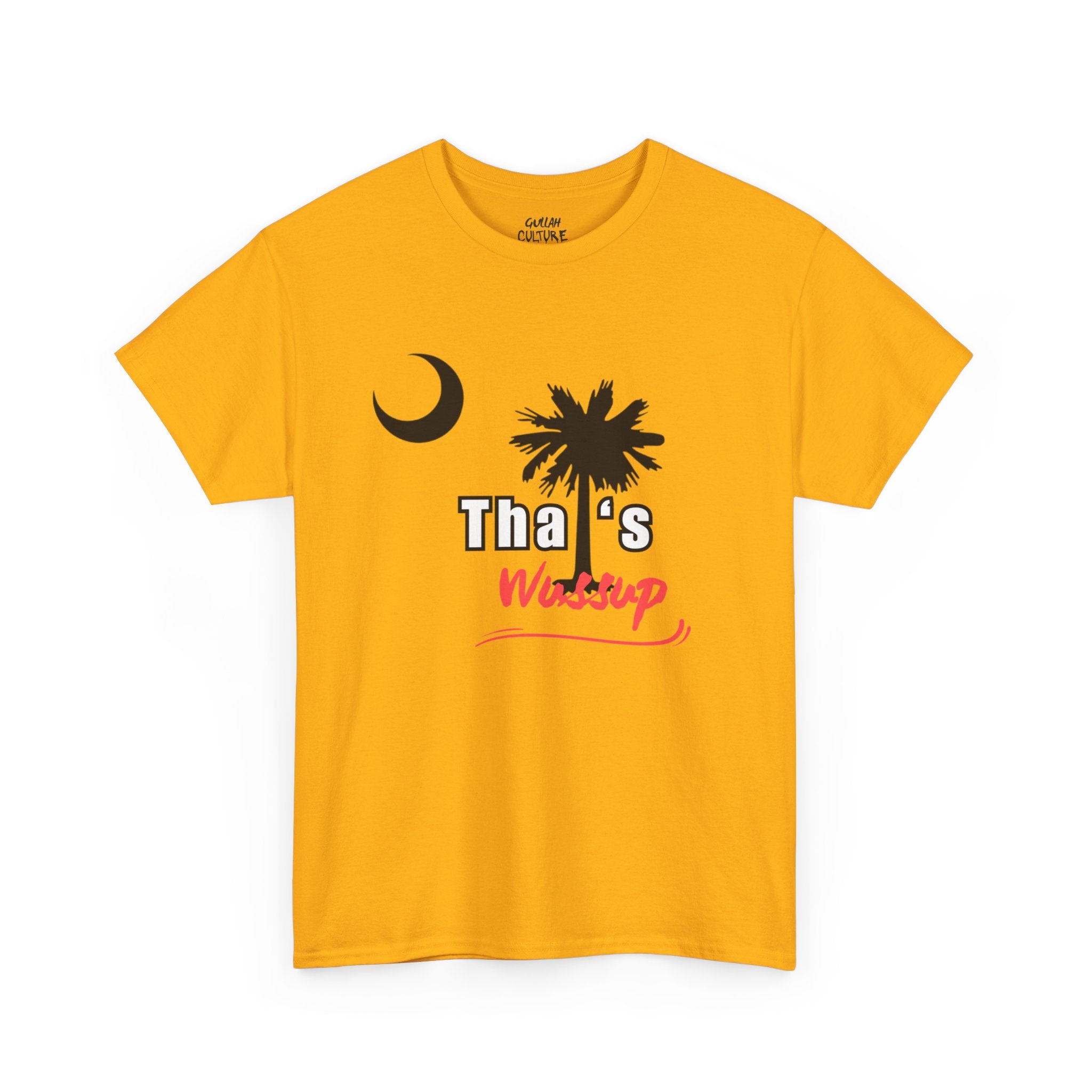 T-Shirt — "Tha's Wassup" Palm Tree Moon Graphic Tee