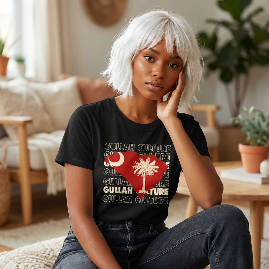 Gullah Culture Unisex Heavy Cotton Tee, South Carolina Shirt, Palmetto Tree Tee, Southern Heritage T-Shirt, Travel Souvenir Tee