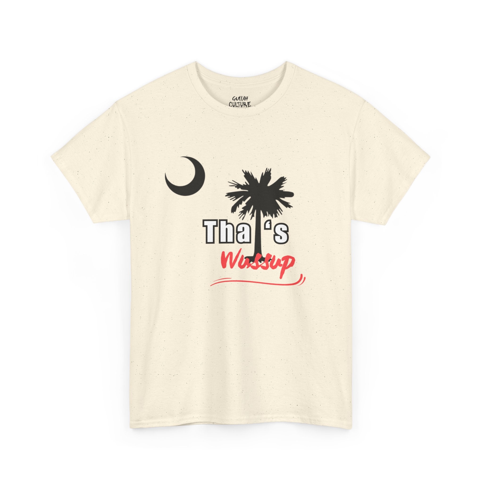 T-Shirt — "Tha's Wassup" Palm Tree Moon Graphic Tee