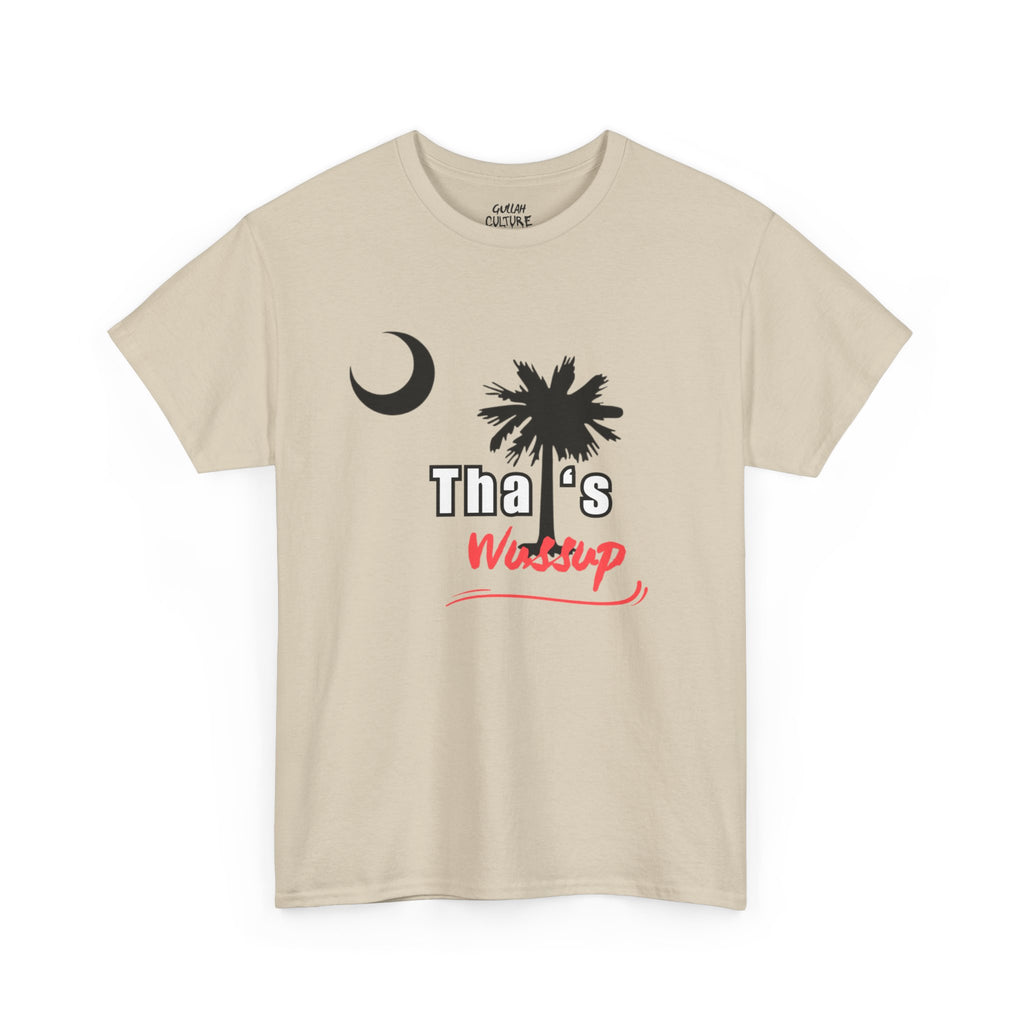 T-Shirt — "Tha's Wassup" Palm Tree Moon Graphic Tee