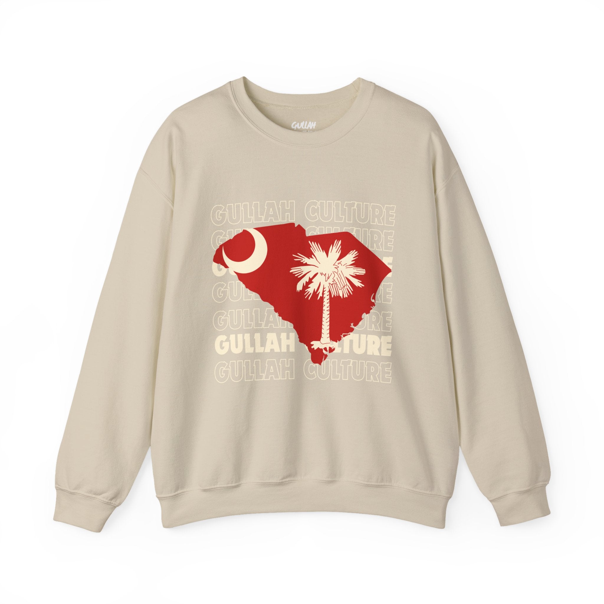 South Carolina Palmetto Crewneck Sweatshirt — State Flag Silhouette with Crescent & Palm