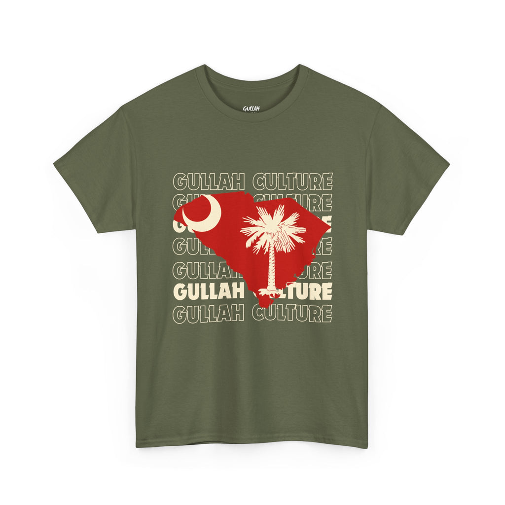 Gullah Culture Unisex Heavy Cotton Tee, South Carolina Shirt, Palmetto Tree Tee, Southern Heritage T-Shirt, Travel Souvenir Tee
