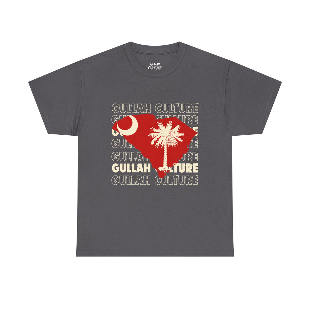Gullah Culture Unisex Heavy Cotton Tee, South Carolina Shirt, Palmetto Tree Tee, Southern Heritage T-Shirt, Travel Souvenir Tee