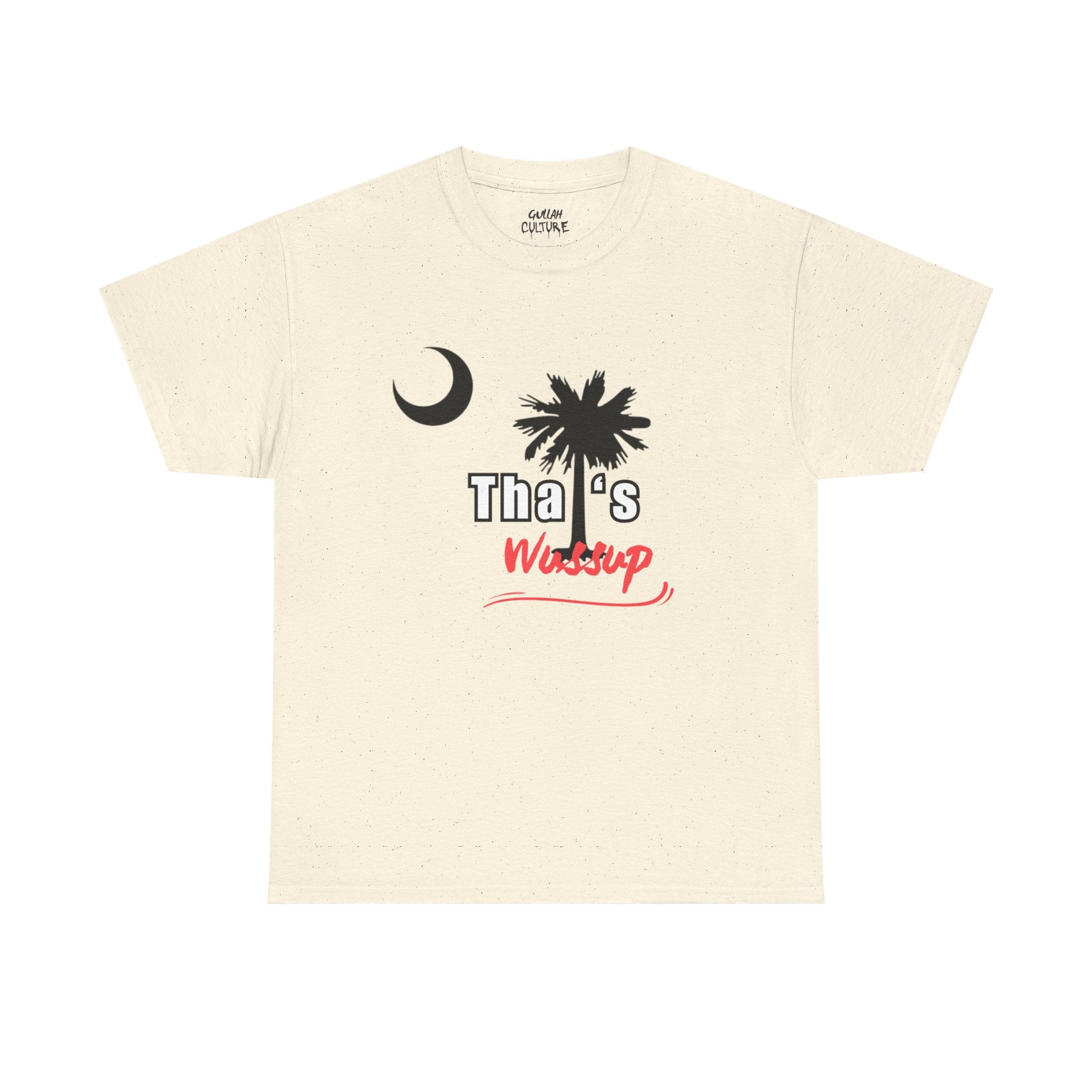 T-Shirt — "Tha's Wassup" Palm Tree Moon Graphic Tee