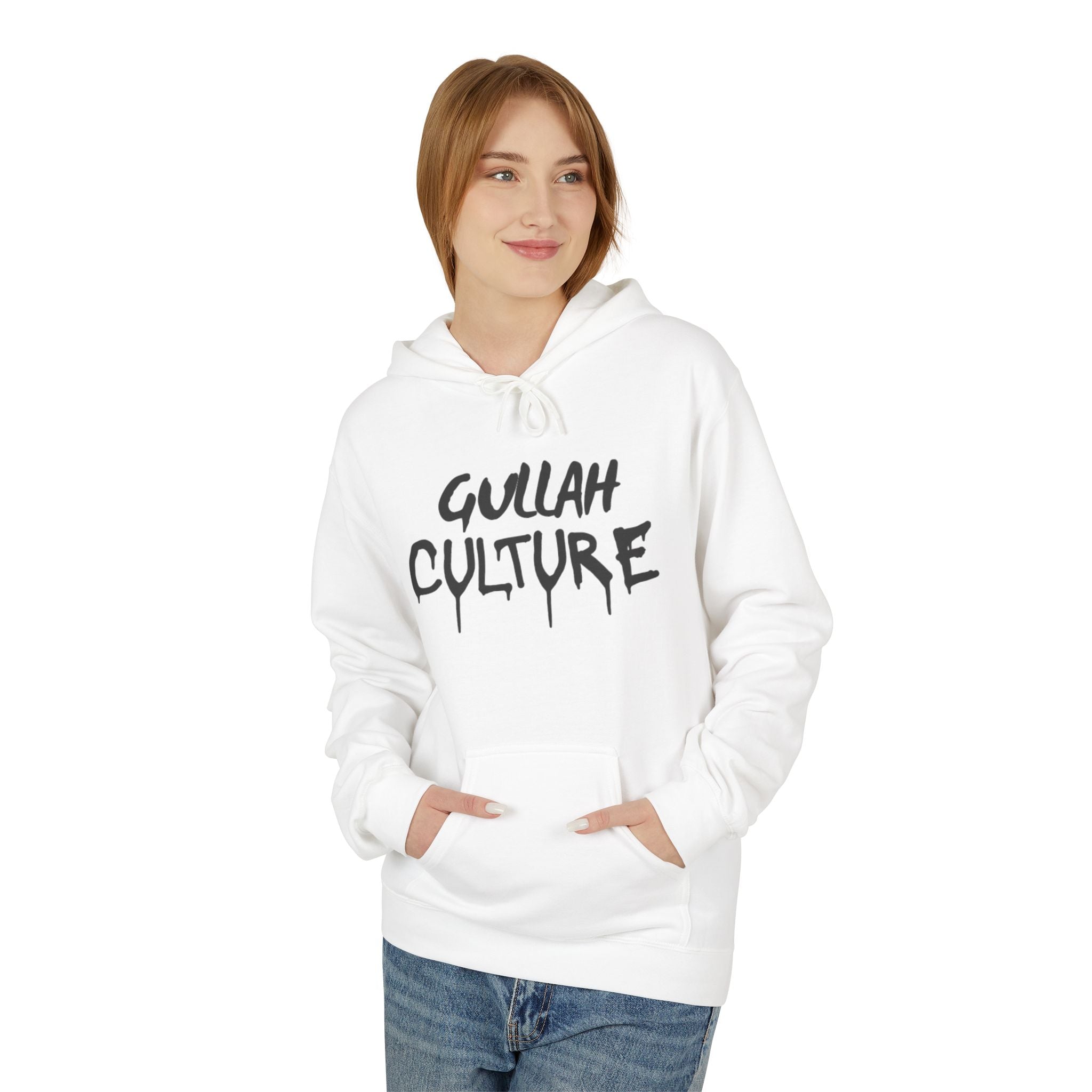 Gullah Culture Hoodie | Drip Script Black Text on White