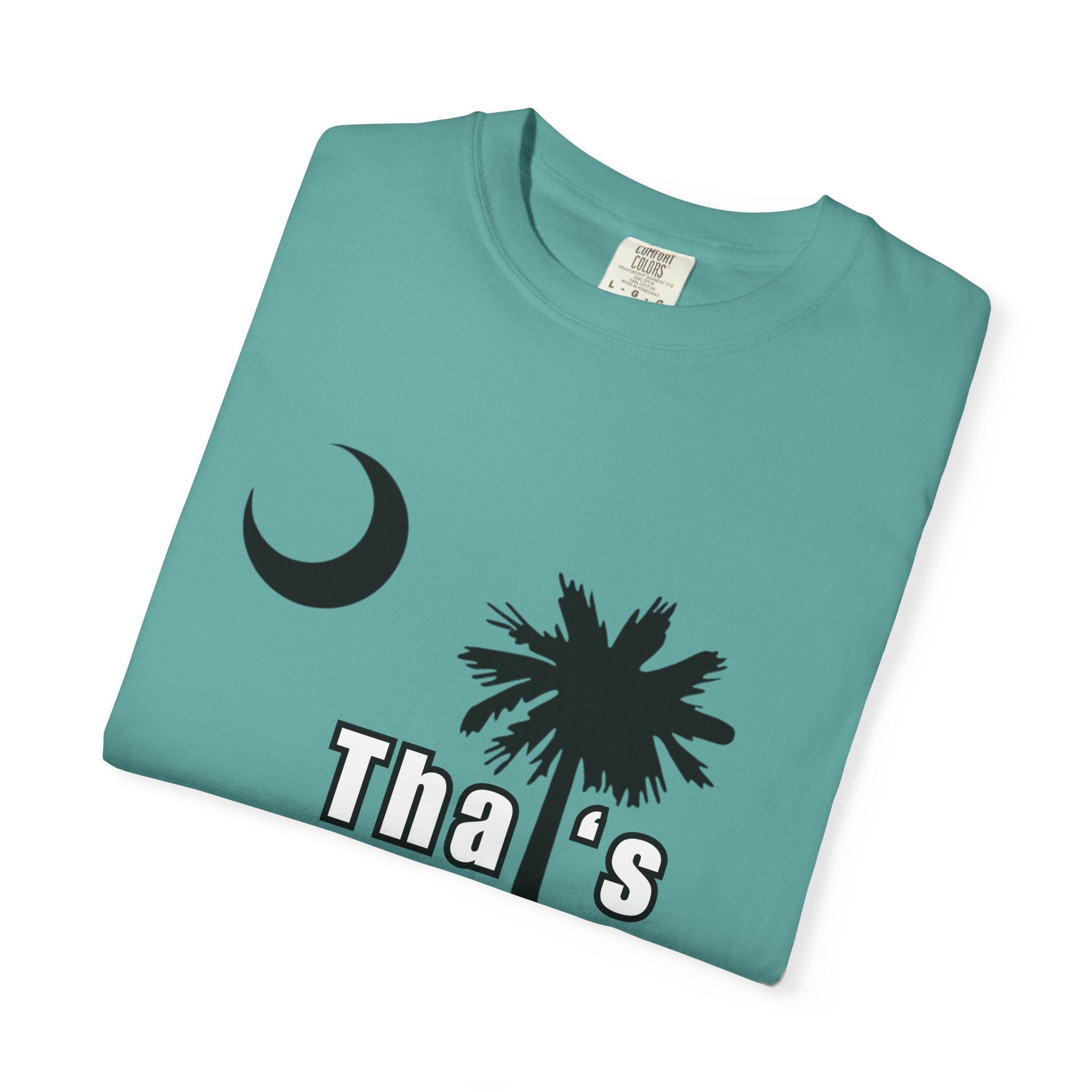 Gullah Culture Palm Tree Moon Tha's Wassup T-shirt | Lowcountry South Carolina