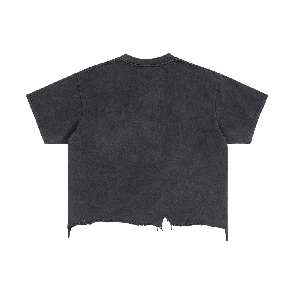 Vintage Wash Boxy Distressed Hem -Gullah Culture T-Shirt