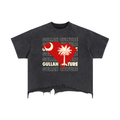 Vintage Wash Boxy Distressed Hem -Gullah Culture T-Shirt